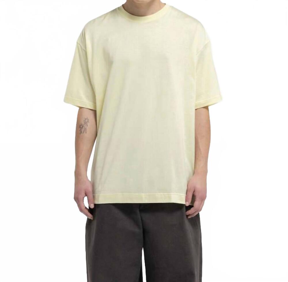 NEW ISSEY MIYAKE homme plisse rb t-shirt in yellow / pink / grey